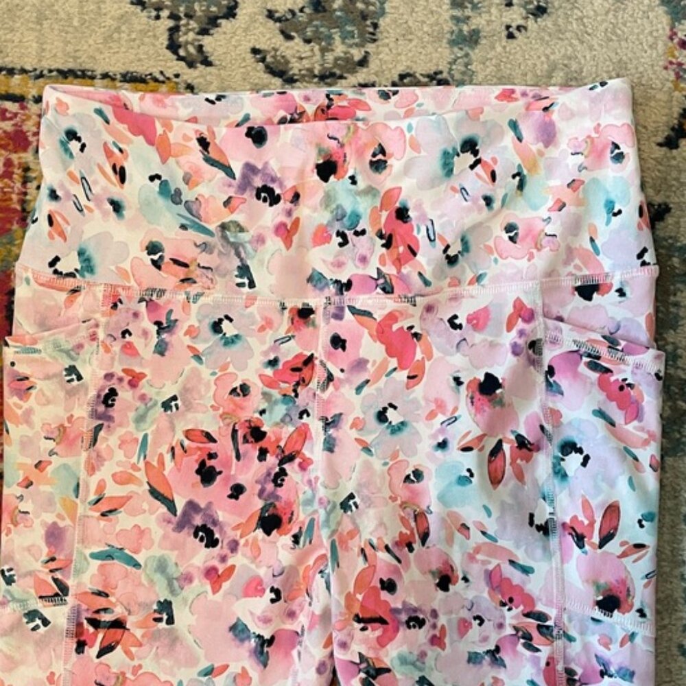 RBX Floral High Waist Leggings Size Large (L/G) - Picture 4 of 8